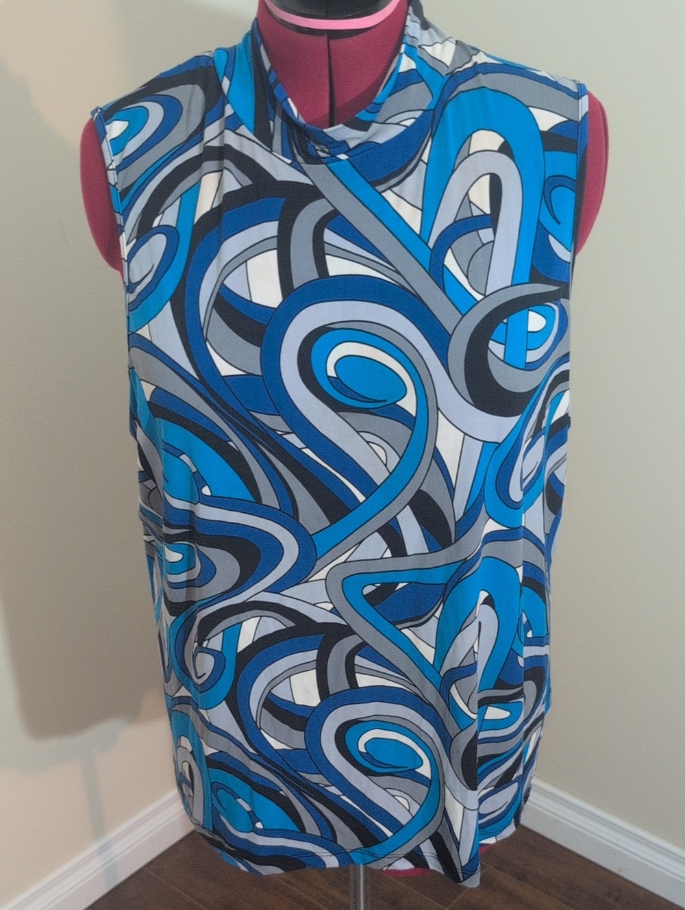 Lane Bryant | Sleeveless Blue Abstract Print Women's Top